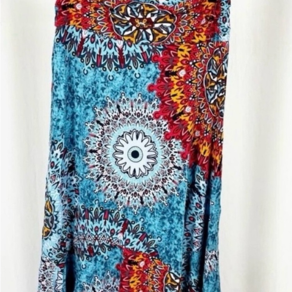SALE 3/$20 Colorful Mandala Print Maxi Skirt